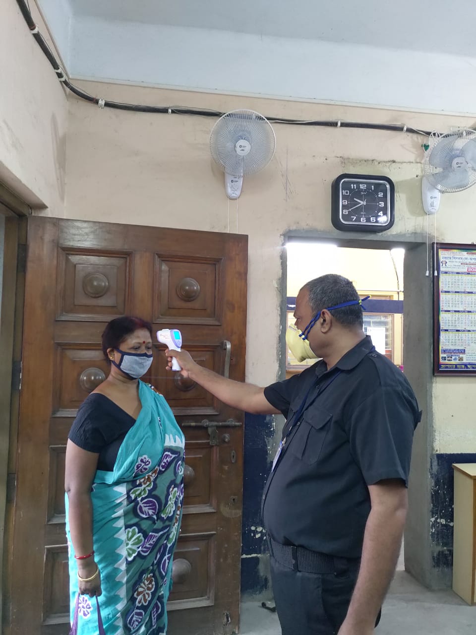 Thermal Scanning to all of our  customers at bank's main entrance