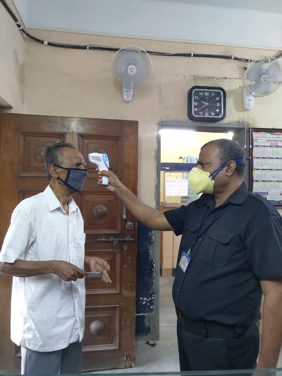 Thermal Scanning to all of our  customers at bank's main entrance